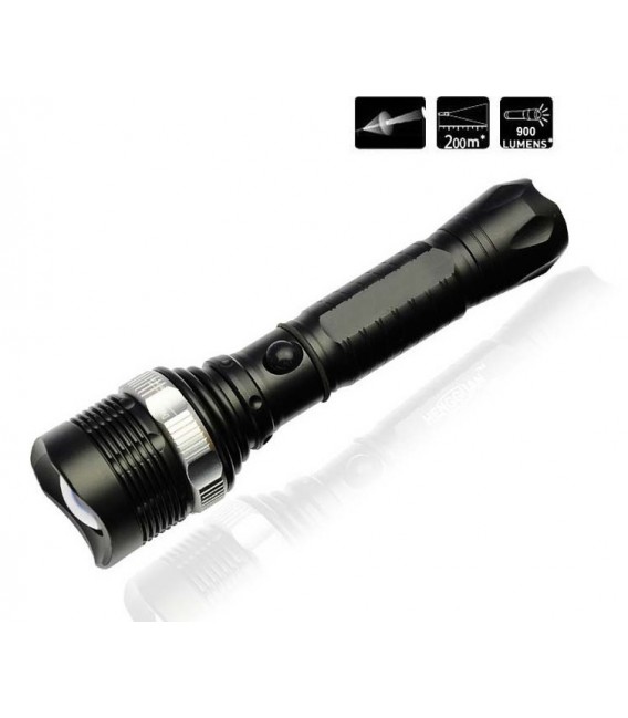 LINTERNA LED 900 L. 3 FUNCIONES BATERIA Y CARGADOR
