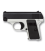 PISTOLA MINI GALAXY NEGRA/PLATA AIRSOFT