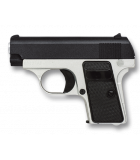 PISTOLA MINI GALAXY NEGRA/PLATA AIRSOFT