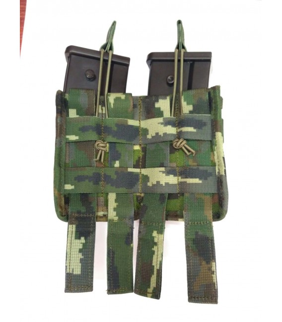 FUNDA PORTA CARGADOR DOBLE HK G36 VERDE PIXELADO