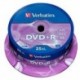 Tarrina 25 unidades DVD+R Verbatim