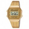 Reloj de pulsera digital dorado Casio A168WG-9E