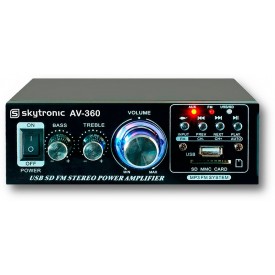 Amplificador Hi-Fi 2x40W Radio USB SD Skytronic AV-360 103142