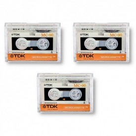 Pack 3 cintas de audio mini microcassette 90 minutos TDK MC-90