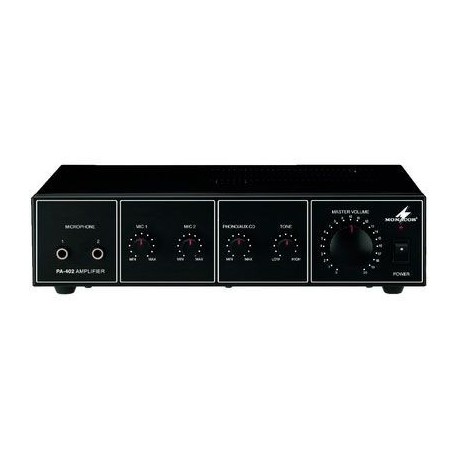 Amplificador mezclador mono para megafonia Monacor PA-402