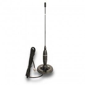 Antena móvil CB 27 MHz Intek MAG-1349 con base magnética y cable
