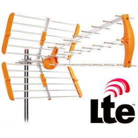 Antena TV UHF digital HD con filtro LTE 4G Surmedia SMT-82LTE