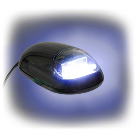 Flash Mouse estroboscópico azul para interior automóvil 12V
