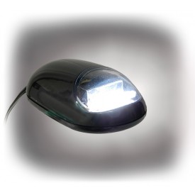 Flash Mouse estroboscópico blanco para interior automóvil 12V