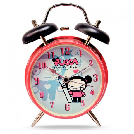 Despertador analógico con campanas Pucca