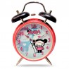 Despertador analógico con campanas Pucca