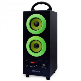 Torre 2 altavoces con reproductor MP3 Go-Rock color verde GR-02