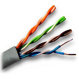 CABLE DE RED UTP RIGIDO CAT-5e MEJORADO POR METROS SUELTOS CCA UL-CSA-ETL