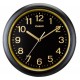 Reloj de pared redondo negro Casio IQ-59-1D