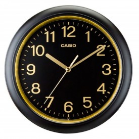 Reloj de pared redondo negro Casio IQ-59-1D