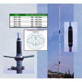 Antena VHF base Colineal 2 x 5/8 onda Grauta GPC-170