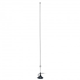 Antena mini bibanda VHF UHF base magnética conector BNC para walkie