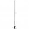 Antena mini bibanda VHF UHF base magnética conector BNC para walkie