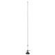 Antena mini bibanda VHF UHF base magnética conector SMA macho para walkie