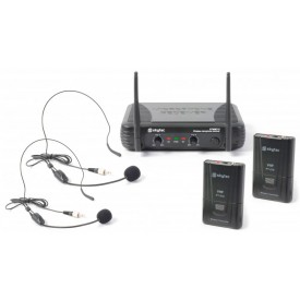 Pareja de micrófonos inalámbricos de diadema Skytec 179.178 STWM712H