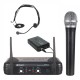 Micrófonos inalámbricos 1 de diadema y 1 de mano Skytec 179.180 STWM712C