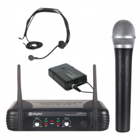 Micrófonos inalámbricos 1 de diadema y 1 de mano Skytec 179.180 STWM712C