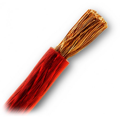 CABLE ARRANQUE BATERIA 6mm2 ROJO 100% COBRE LIBRE OXIGENO OFC