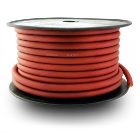 ROLLO 25mts CABLE ARRANQUE BATERIA AWG5 16mm2 ROJO 100% COBRE LIBRE OXIGENO OFC