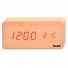 Despertador tipo madera rectangular digital LED Sami LD10406