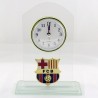 Reloj de cristal de sobremesa con escudo del Barcelona F.C.