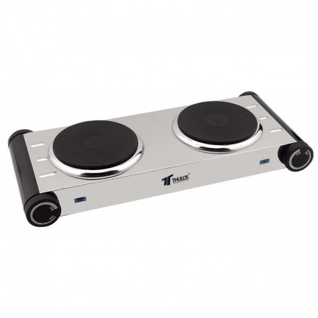 Cocina eléctrica 2 fuegos acero inoxidable Thulos TH-CE2000E/2P