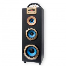 Torre 3 altavoces reproductor de MP3 azul Go-Rock GR-05