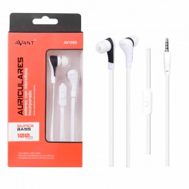 Auriculares de botón silicona con micro Avant AV1093