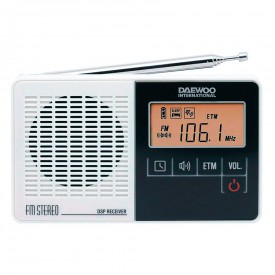 Receptor de radio transistor PLL digital FM estereo Daewoo DRP-22W
