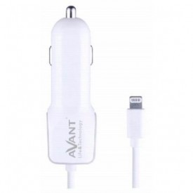 Cargador con cable lightning para iPhone mechero 12V 24V 1A Avant AV1087