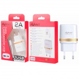 Cargador con cable USB tipo C 230V 2,4A Avant AV1096
