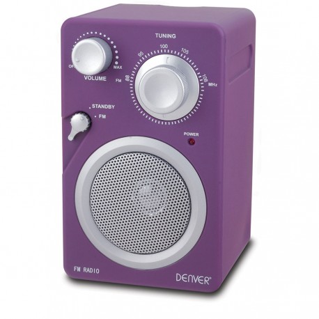 Receptor de radio FM analógico a red o pilas Denver TR-41C