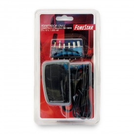 Alimentador estabilizado electrónico 3-4,5-6-7,5-9-12V 1,2A Fonestar AD-1201E