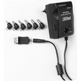 Alimentador estabilizado electrónico 3-4,5-6-7,5-9-12V 1,8A Lauson PS201