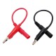Pinzas cocodrilo bananas 4mm y cable 20cms para polimetros multimetros