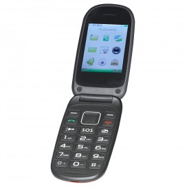 Teléfono móvil con tapa teclas grandes Denver BAS-24100M
