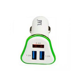 Cargador triple USB coche 1x2,4Amax 2x1,2Amax L&I CCH050