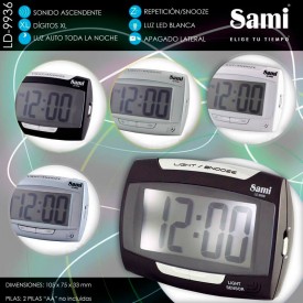 Despertador digital con sensor de luz Sami LD-9936