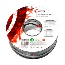 RG58 ROLLO 100 METROS CABLE COAXIAL 52 OHMIOS