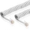 Conexión teléfono 2,1 mts espiral 4p4c macho-macho blanco