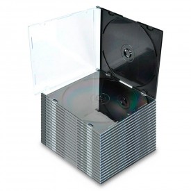 CAJA ESTUCHE SLIM 5,2mm (50 UNIDADES) CD DVD BLURAY TRANSPARENTES