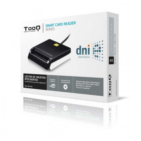Lector externo de tarjetas inteligentes y DNI electronico 2.0 Tooq TQR-210B