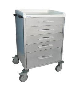 carro-hospitalario-de-acero-inoxidable-5-cajones-4-pequenos-110mm-y-el-inferior-mediano-220mm