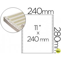 PAPEL CONTINUO 240X11 PAUTADO -CAJA DE 2500 HOJAS