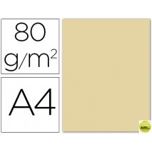 PAPEL COLOR LIDERPAPEL DIN-A4 80 GRAMOS CREMA PAQUETE DE 15 HOJAS